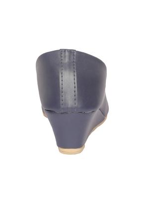 blue slip on wedges - 16985191 - Standard Image - 3