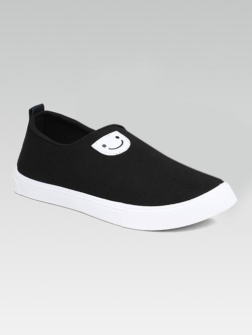 black slip on shoes - 16985538 - Standard Image - 1
