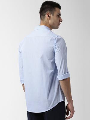 blue striped casual shirt - 16986823 - Standard Image - 3