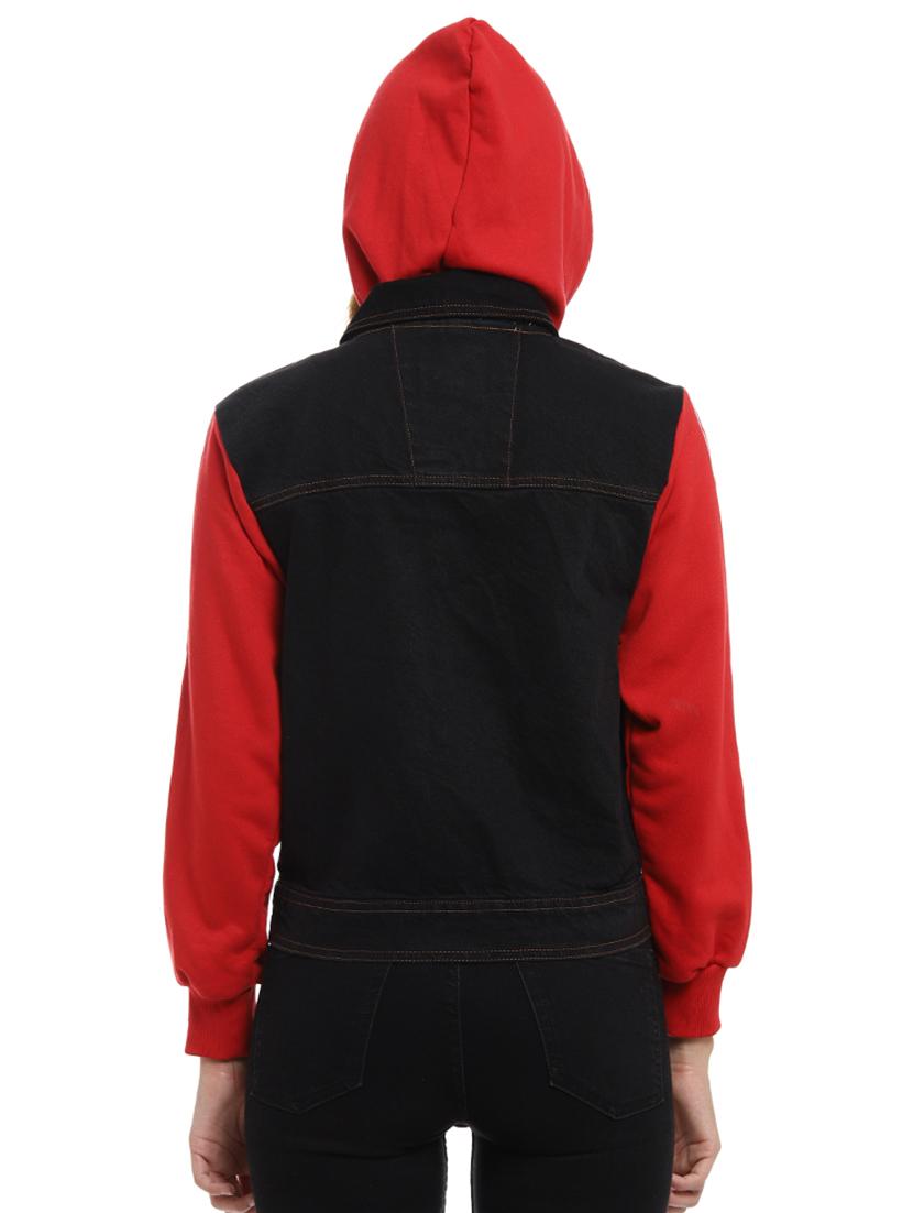 contrast detail denim jacket - 16987151 - Zoom Image - 3
