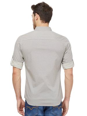beige printed casual shirt - 16987772 - Standard Image - 3