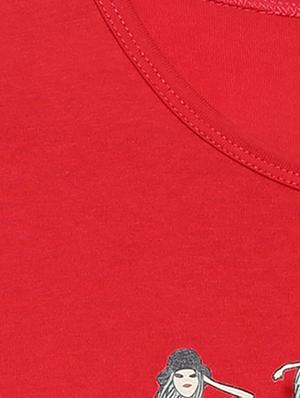 red cotton regular tees & top - 16988906 - Standard Image - 3