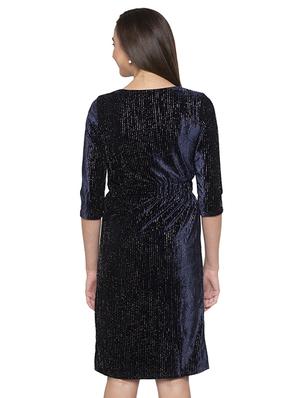 round neck embellished sheath dress - 16989796 - Standard Image - 3