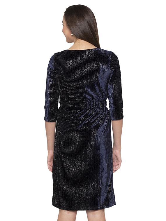 round neck embellished sheath dress - 16989796 - Zoom Image - 3