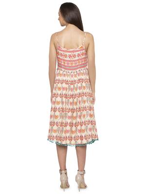 cami neck pom pom hem a-line dress - 16989818 - Standard Image - 3