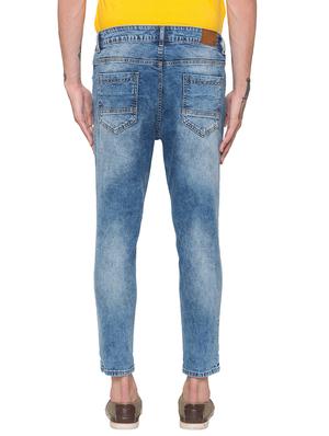 blue stoned washed distressed denim jeans - 16989922 - Standard Image - 3