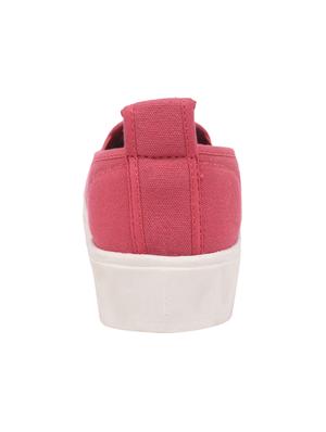 red canvas slip on casual shoes - 16990798 - Standard Image - 3