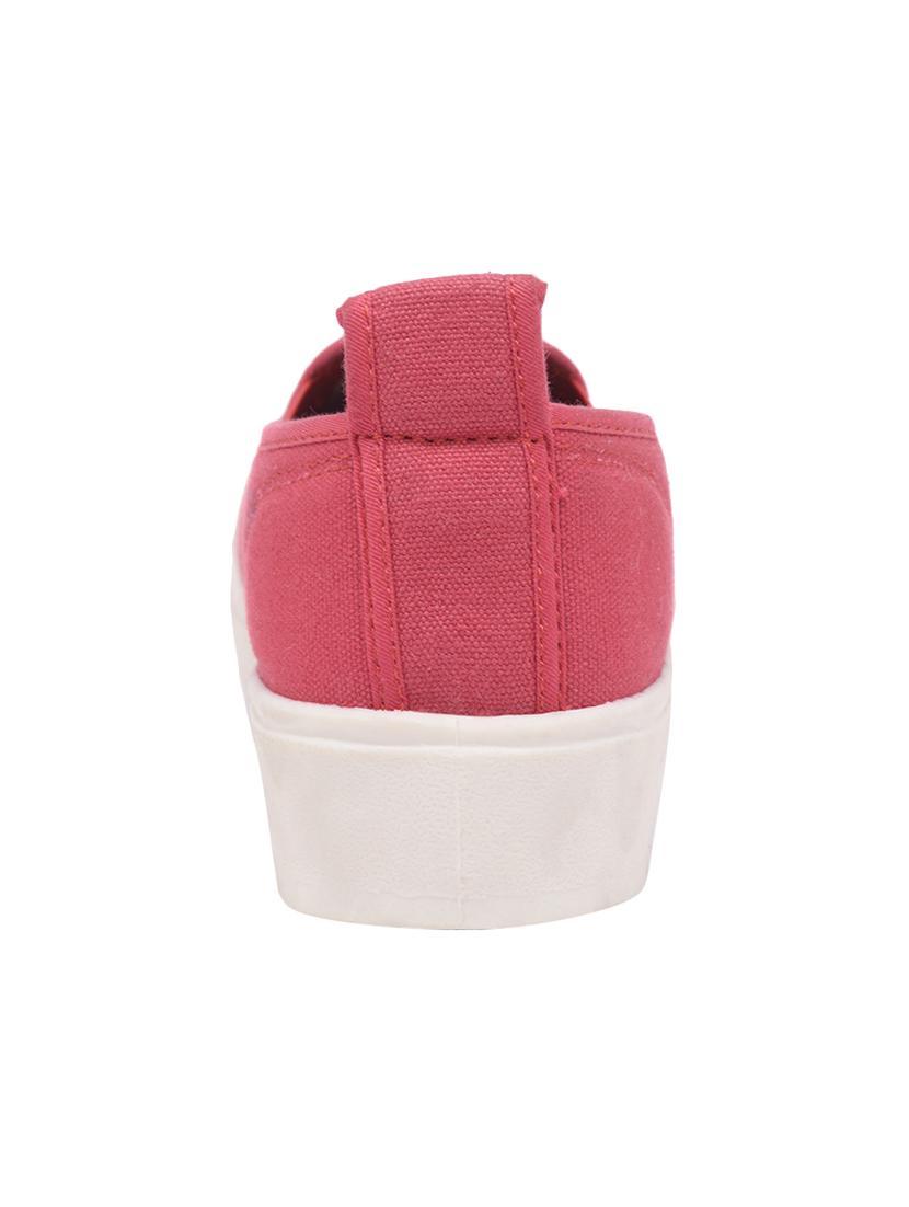 red canvas slip on casual shoes - 16990798 - Zoom Image - 3