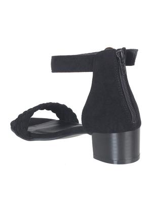 black suede ankle strap sandals - 16990998 - Standard Image - 3