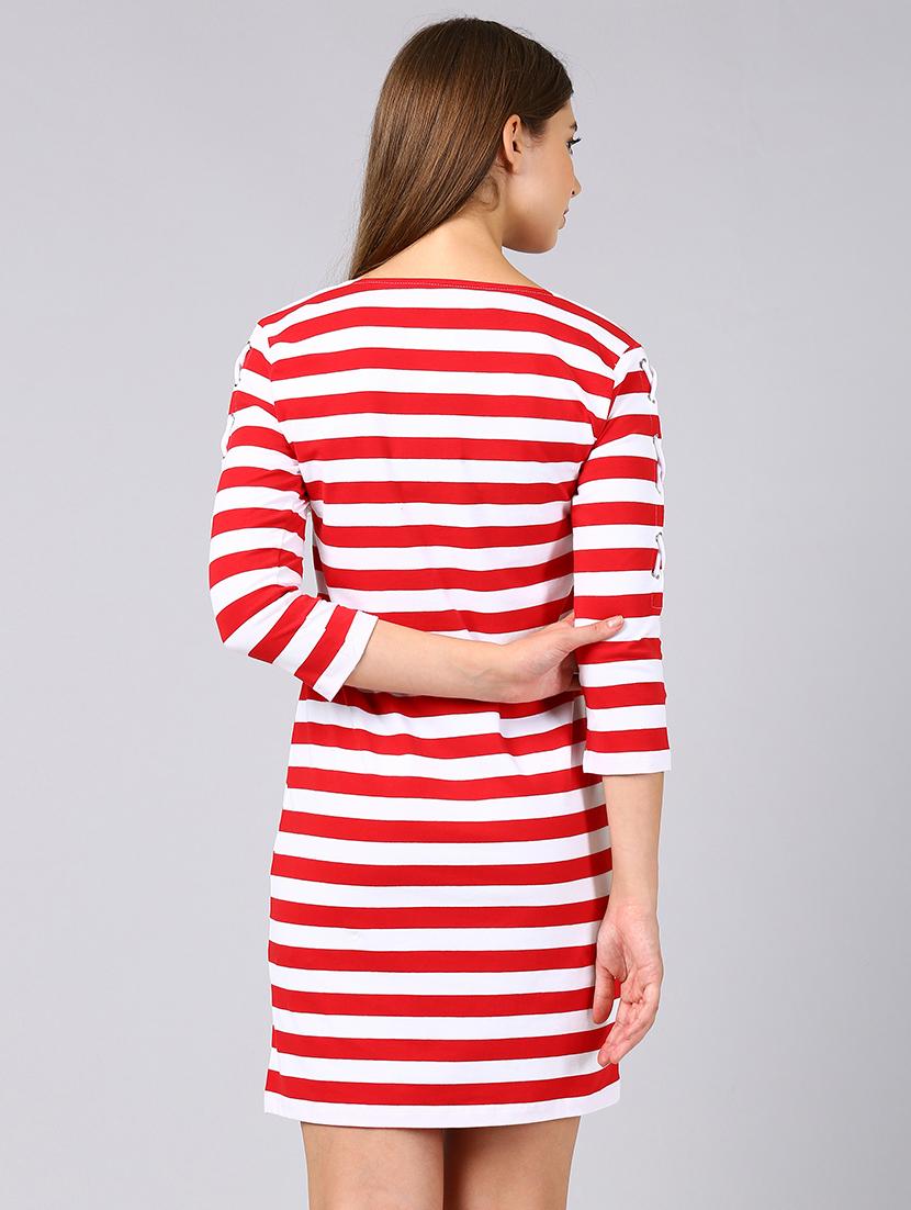 round neck striped sheath dress - 16991264 - Zoom Image - 3