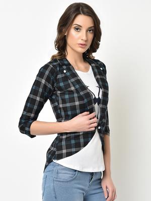 lapel neck checkered blazer - 16991294 - Standard Image - 3