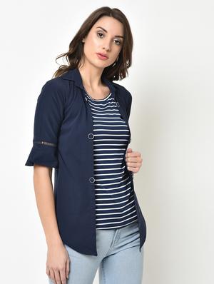 bell sleeved lace insert shirt - 16991589 - Standard Image - 3