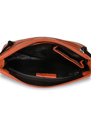 orange leather messenger sling bag - 16993370 - Standard Image - 3