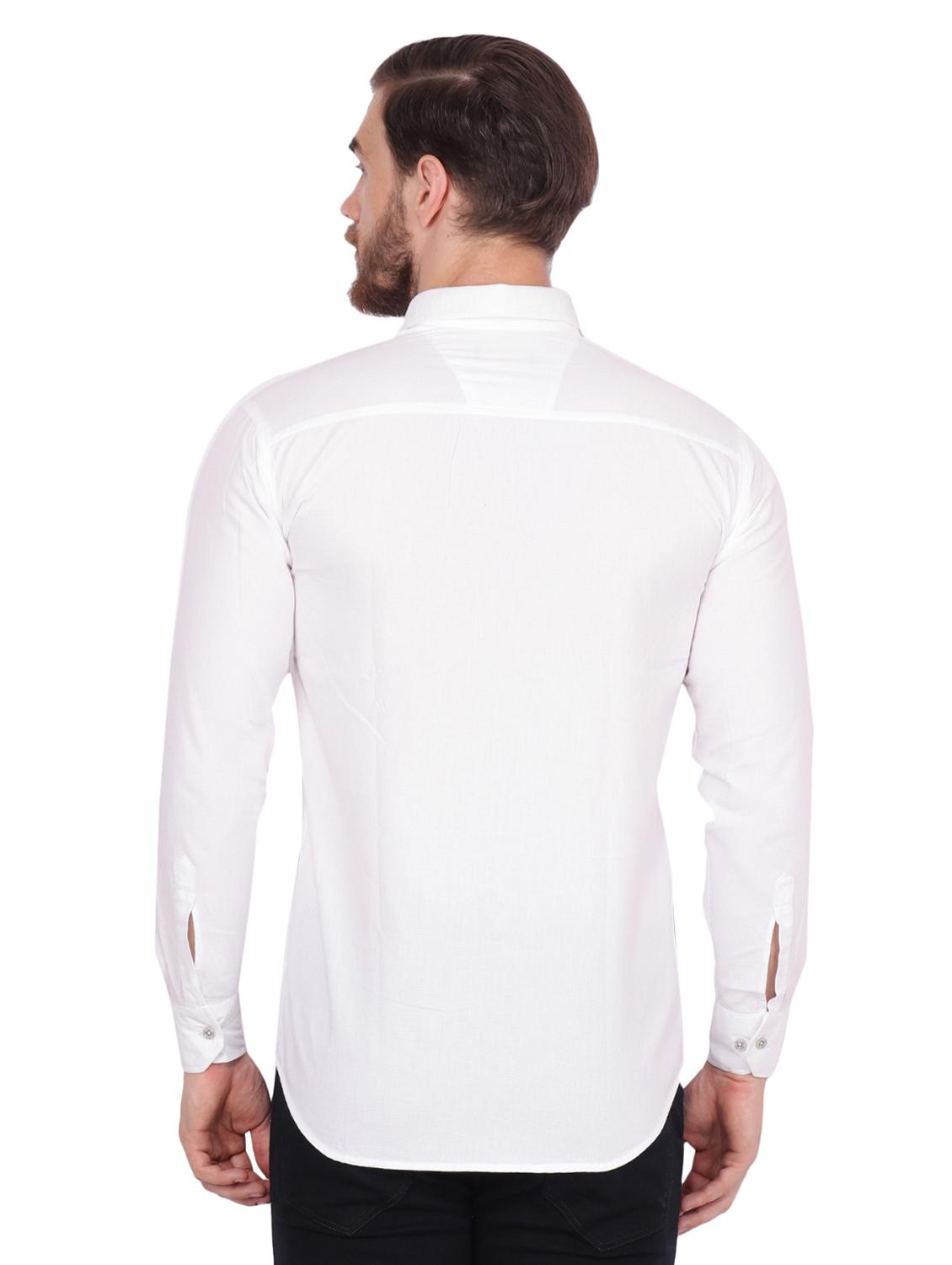 white solid casual shirt - 16993587 - Zoom Image - 3
