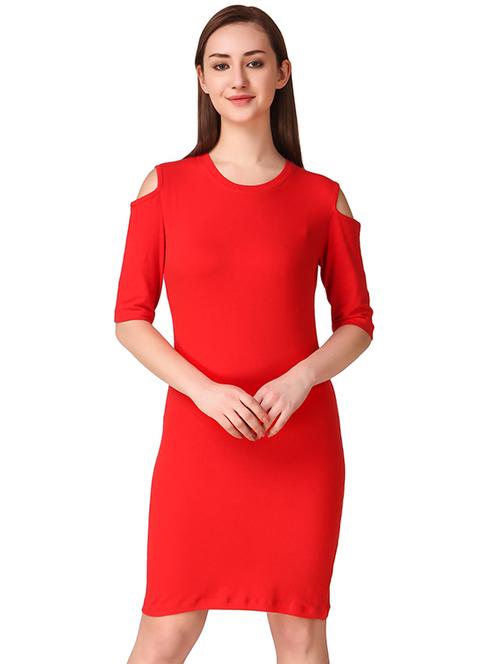 cold shoulder bodycon dress - 16995902 - Very Small Image - 1
