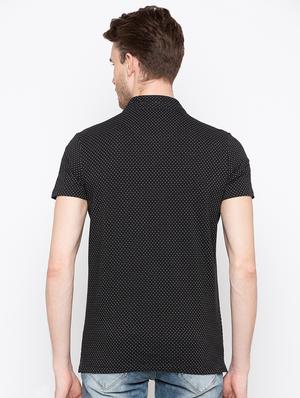 black polka dot print pocket t-shirt - 16997972 - Standard Image - 3