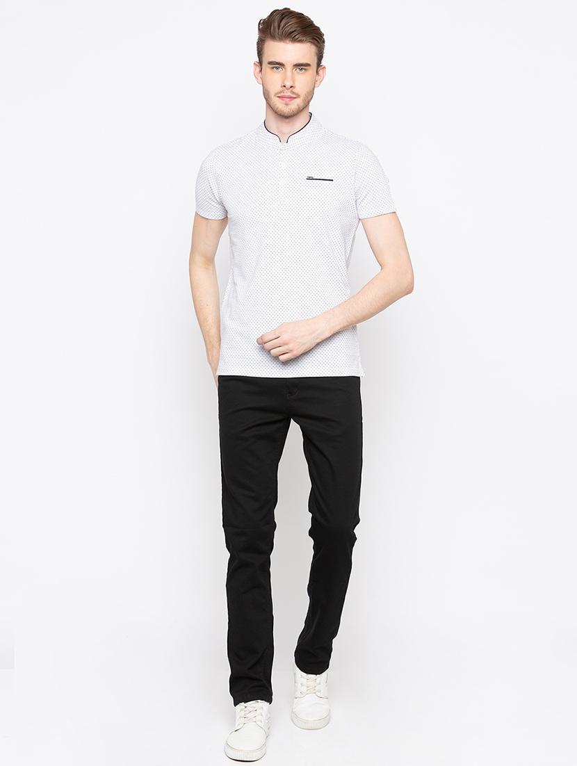 white polka dot print pocket t-shirt - 16997973 - Zoom Image - 3