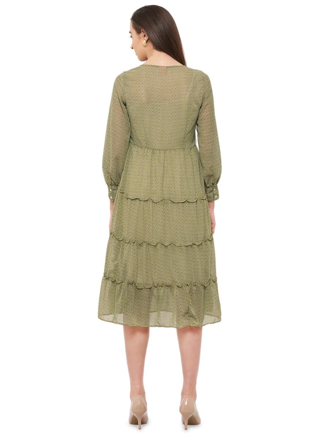 frill detail a-line dress - 16999479 - Zoom Image - 3