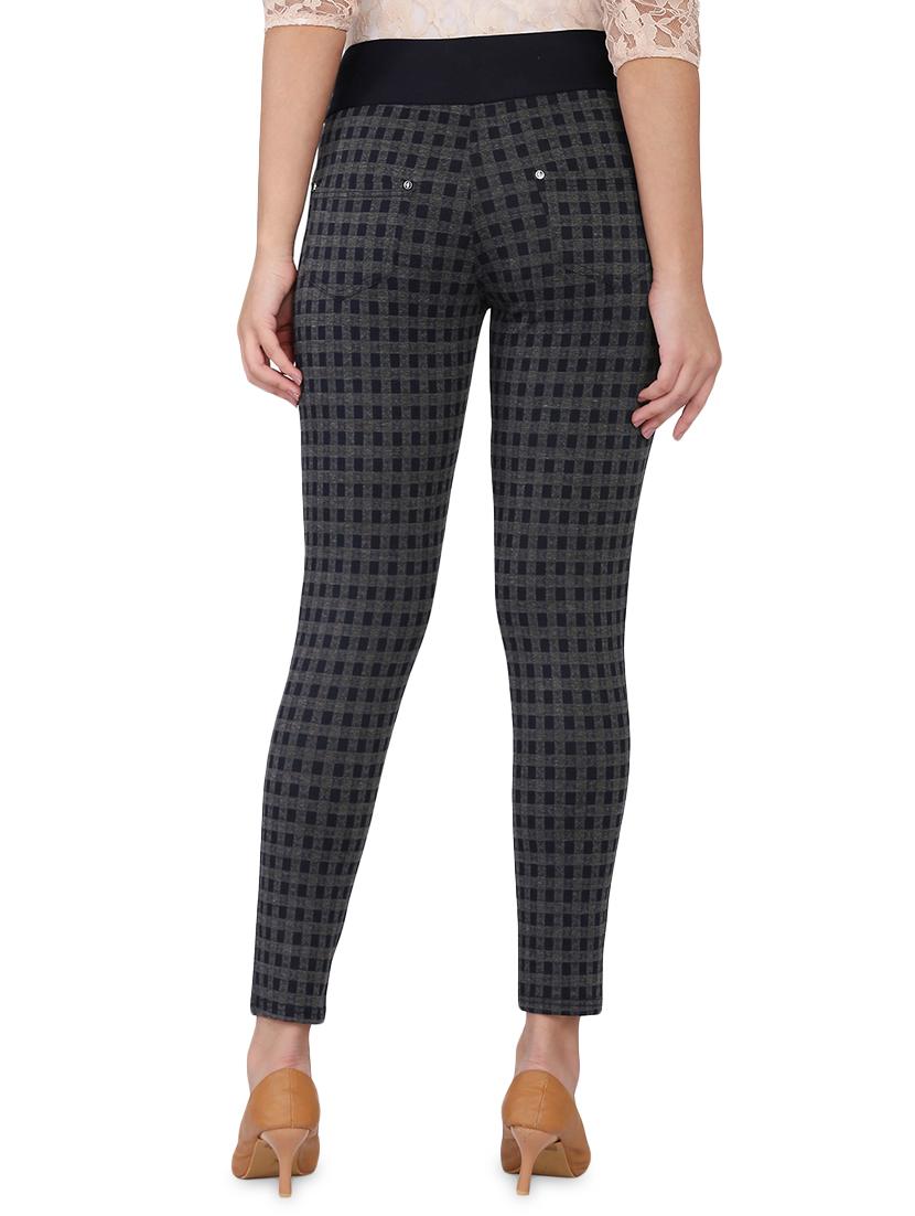 mid rise checkered jeggings - 16999881 - Zoom Image - 3
