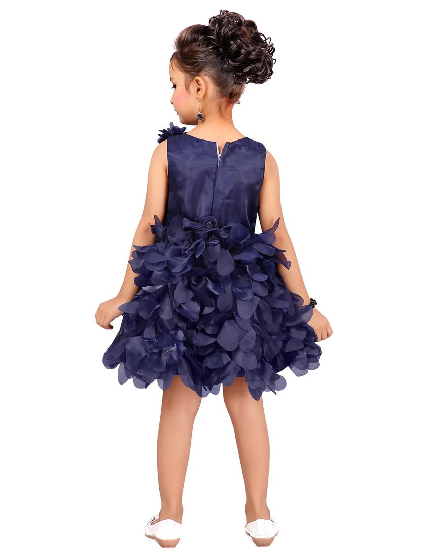 blue polyester frock - 17000648 - Zoom Image - 3