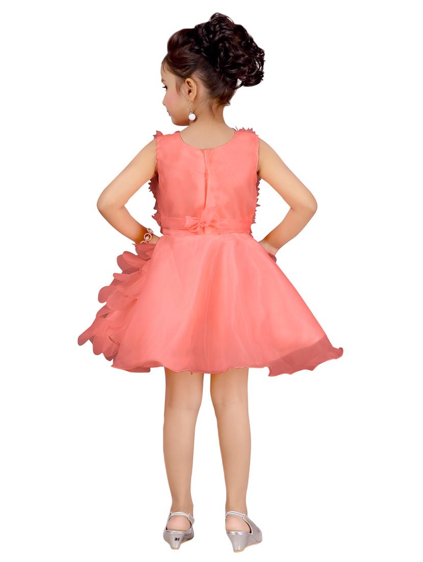 orange polyester frock - 17000651 - Zoom Image - 3