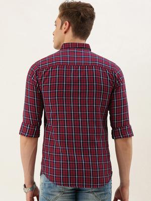 red checkered casual shirt - 17001432 - Standard Image - 3