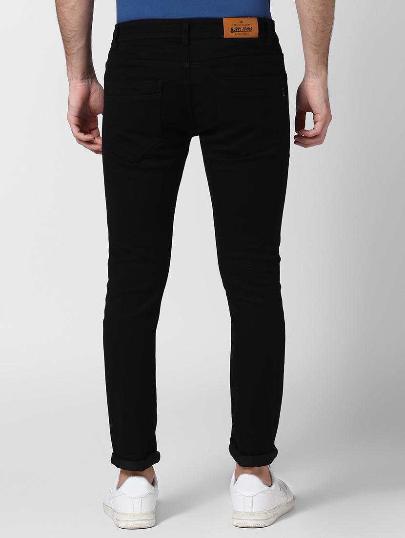 black plain denim jeans - 17005994 - Zoom Image - 3