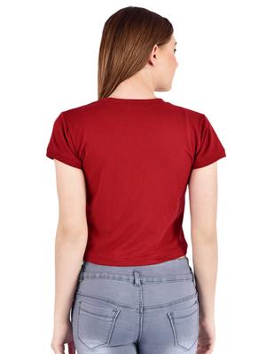 round neck graphic crop tee - 17006138 - Standard Image - 3