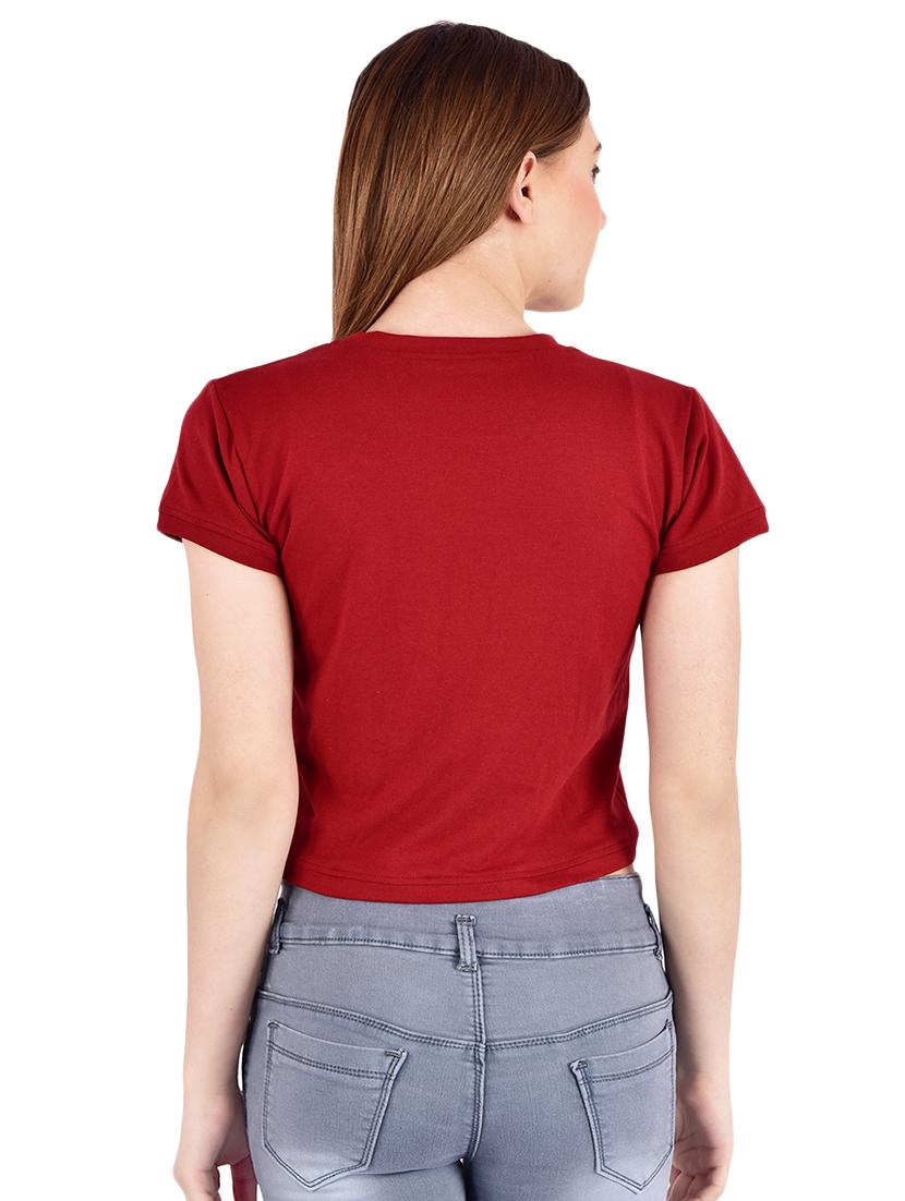 round neck graphic crop tee - 17006138 - Zoom Image - 3