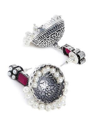 red brass jhumka earring - 17012097 - Standard Image - 3