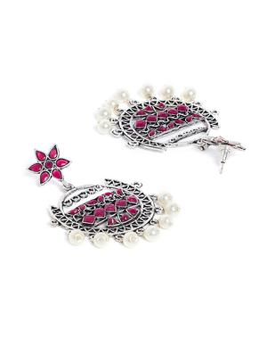 red brass chandballi earring - 17012102 - Standard Image - 3
