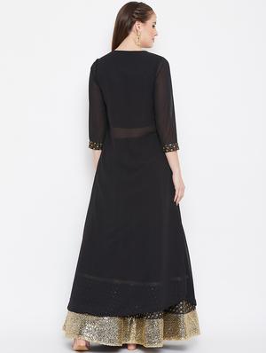 embroidered flared lehenga with jacket - 17014689 - Standard Image - 3