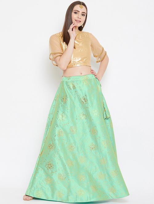 floral print flared lehenga - 17014690 - Standard Image - 1