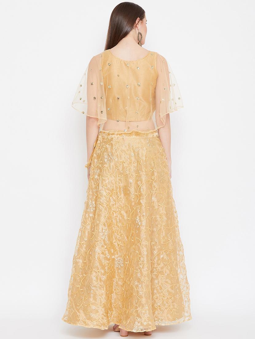 sequined flared lehenga - 17014691 - Zoom Image - 3