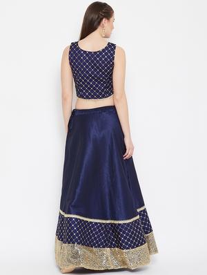 embroidered flared lehenga - 17014692 - Standard Image - 3