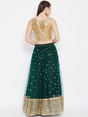 sequined flared lehenga - 17014693 - Standard Image - 3