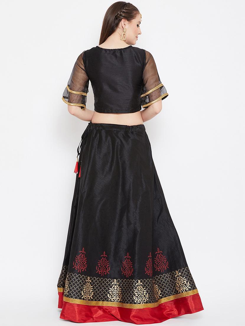 block print flared lehenga - 17014694 - Zoom Image - 3