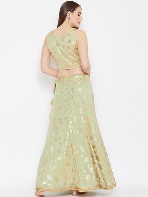 floral print flared lehenga - 17014740 - Standard Image - 3