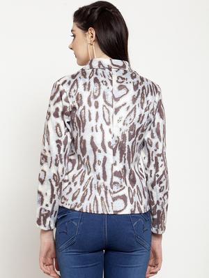 button-up printed blazer - 17015183 - Standard Image - 3