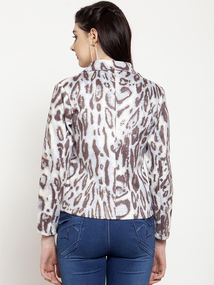 button-up printed blazer - 17015183 - Zoom Image - 3