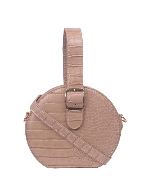 brown leatherette (pu) regular sling bag - 17015357 - Standard Image - 1