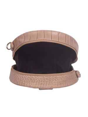 brown leatherette (pu) regular sling bag - 17015357 - Standard Image - 3