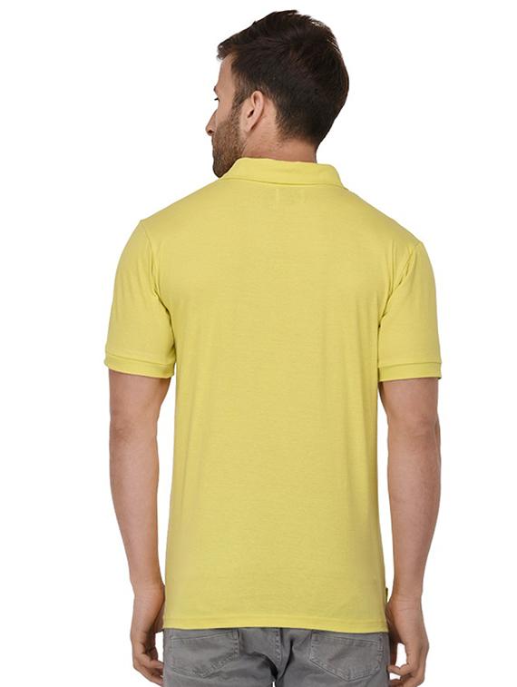 yellow solid polo t-shirt - 17016486 - Zoom Image - 3