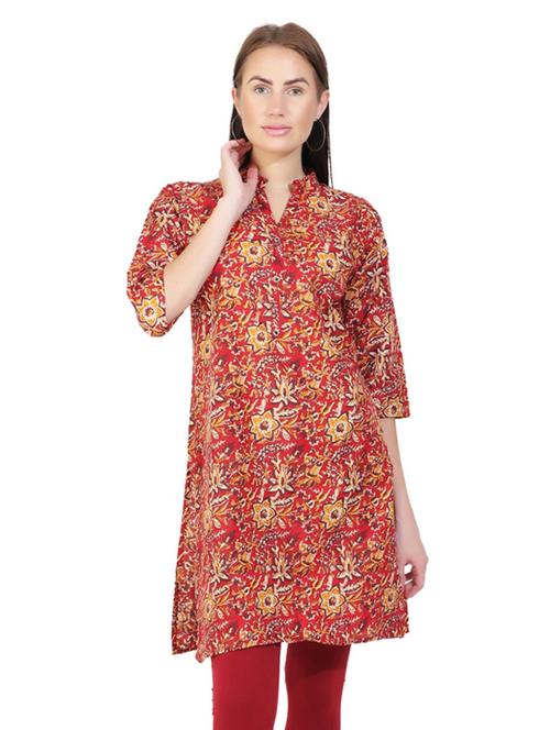 floral print straight kurti - 17017253 - Standard Image - 1