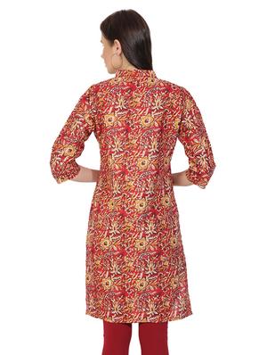 floral print straight kurti - 17017253 - Standard Image - 3