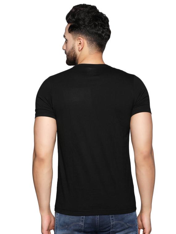 black solid t-shirt - 17019171 - Zoom Image - 3