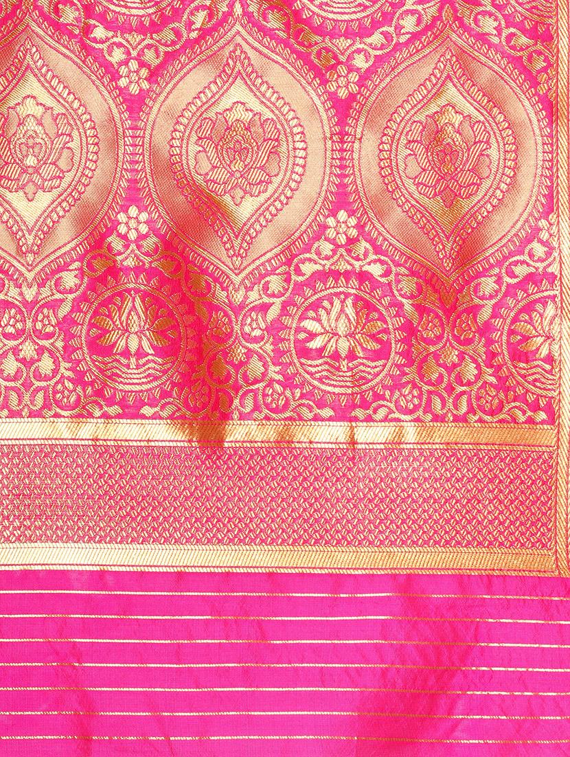 self design woven saree with blouse - 17020839 - Zoom Image - 3