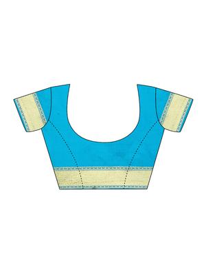 self design woven saree with blouse - 17021164 - Standard Image - 3