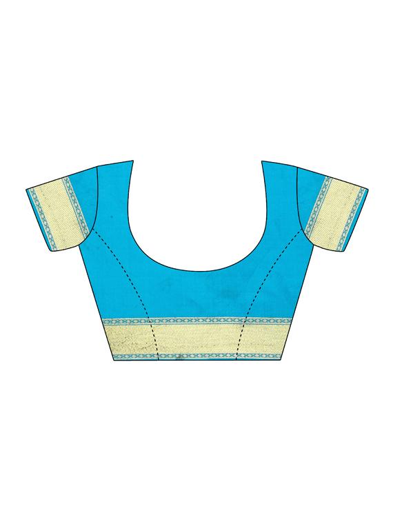 self design woven saree with blouse - 17021164 - Zoom Image - 3