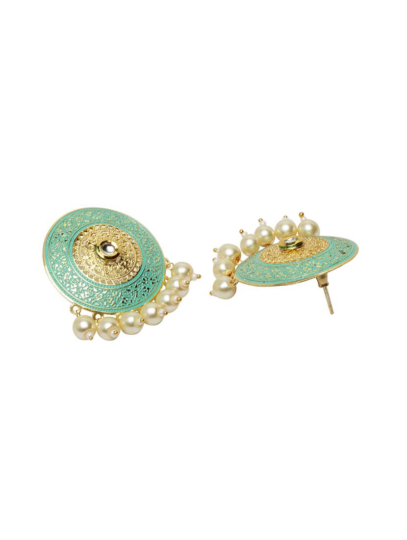 green copper studs earring - 17021644 - Zoom Image - 3